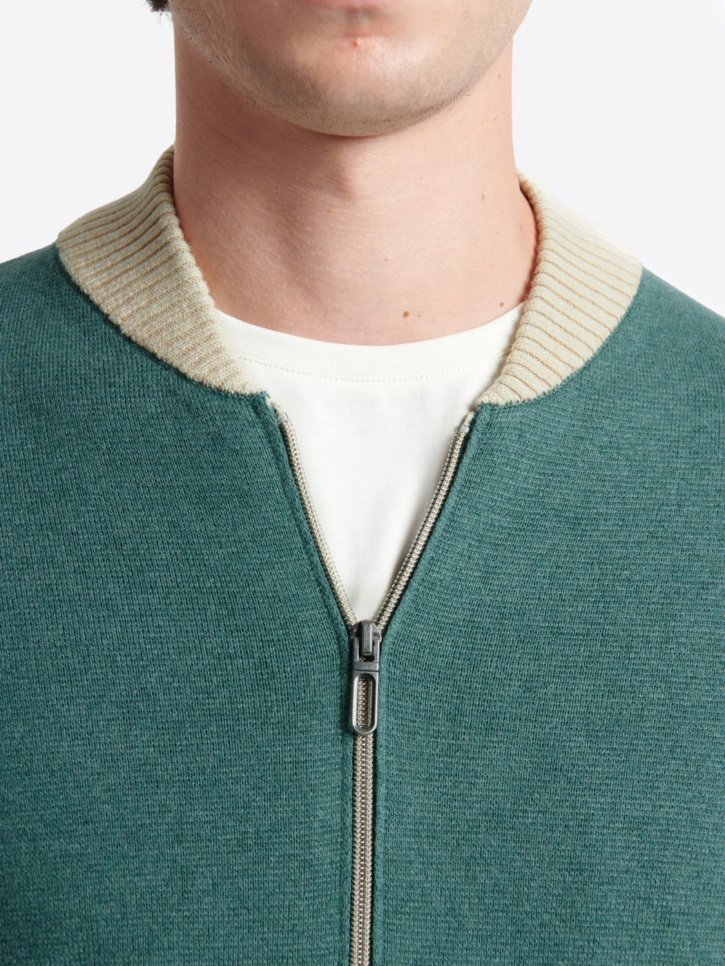 Gilet col teddy coton-cachemire bicolore - DEVRED 1902