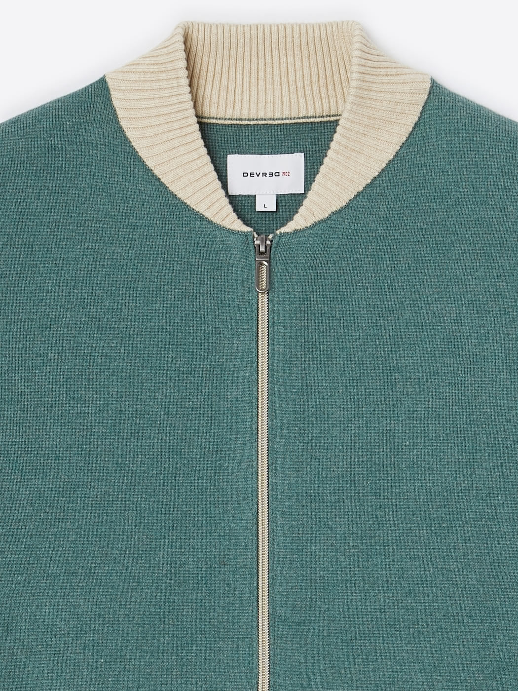 Gilet col teddy coton-cachemire bicolore - DEVRED 1902