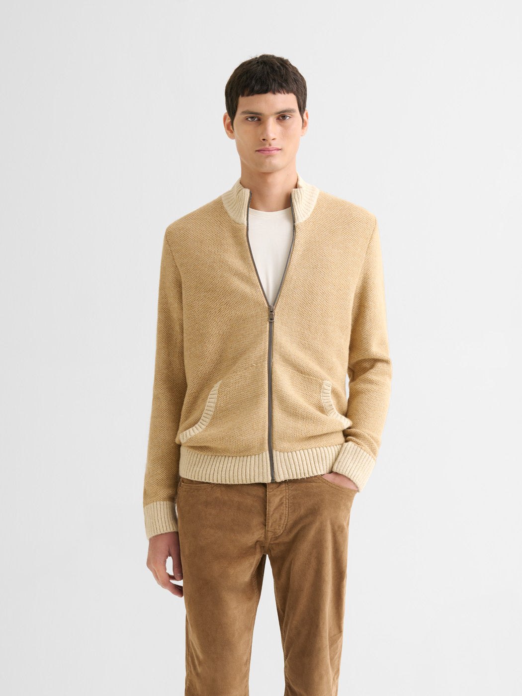 Cardigan col montant bicolore - DEVRED 1902
