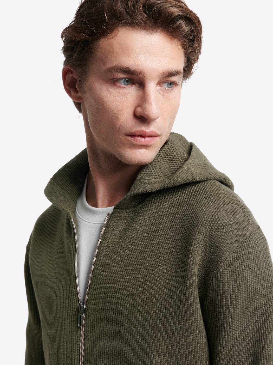 Cardigan zippé à capuche en coton bio - DEVRED 1902