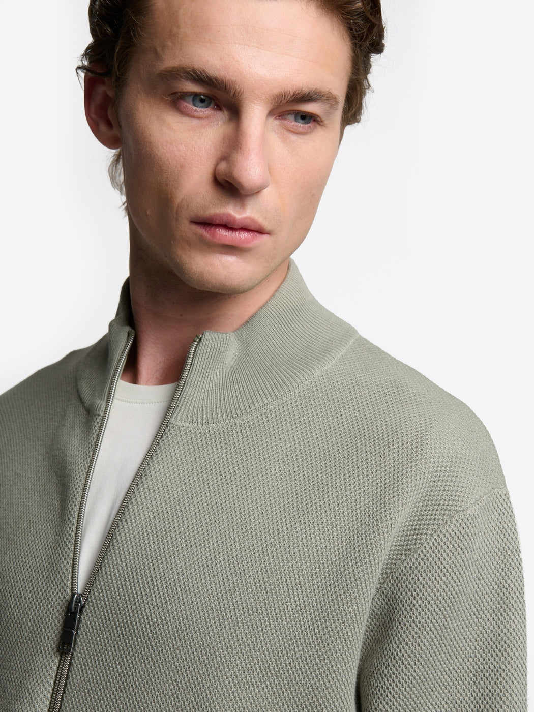 Cardigan zippé  en coton bio - DEVRED 1902