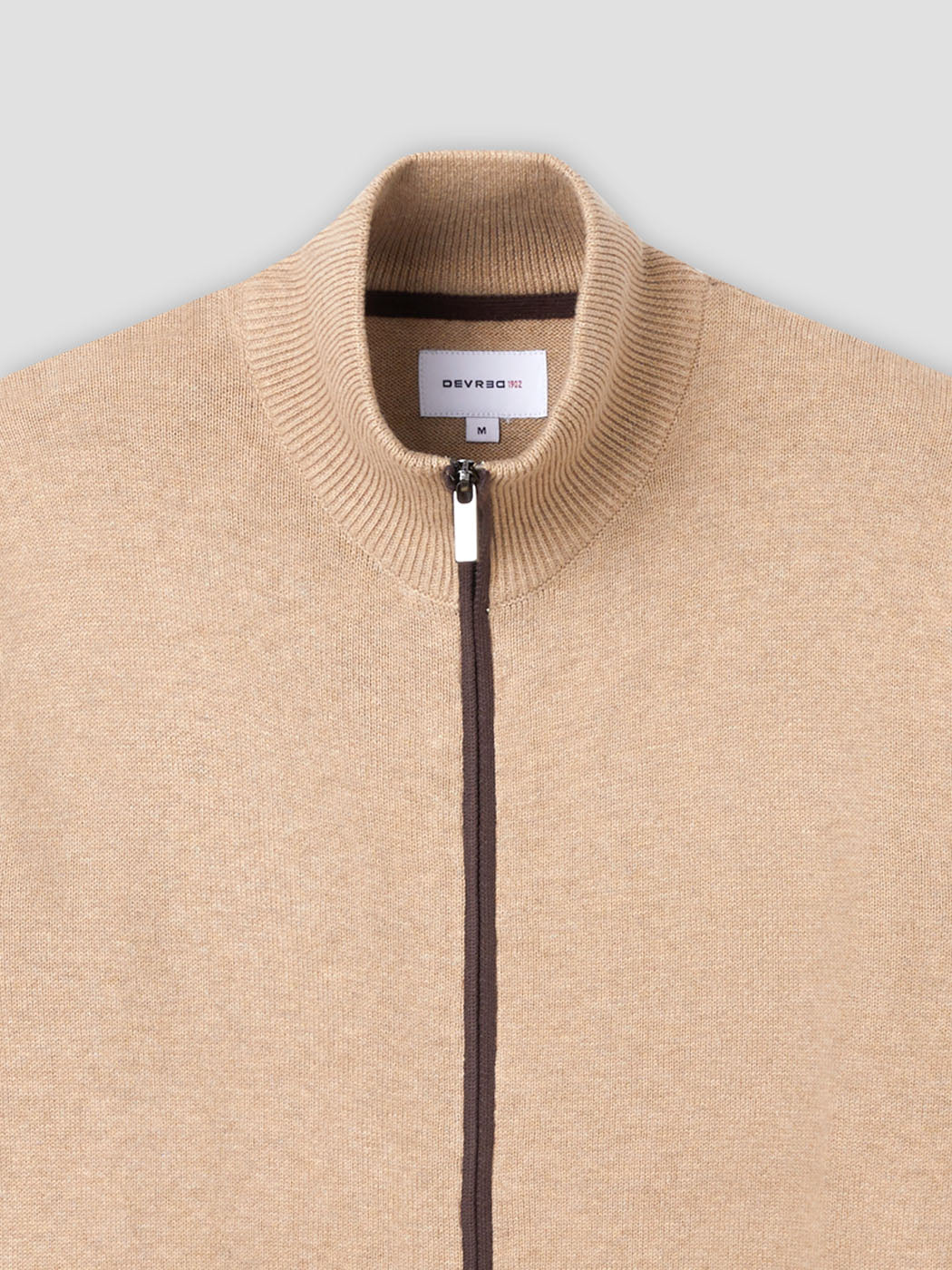Cardigan zippé en coton biologique - DEVRED 1902