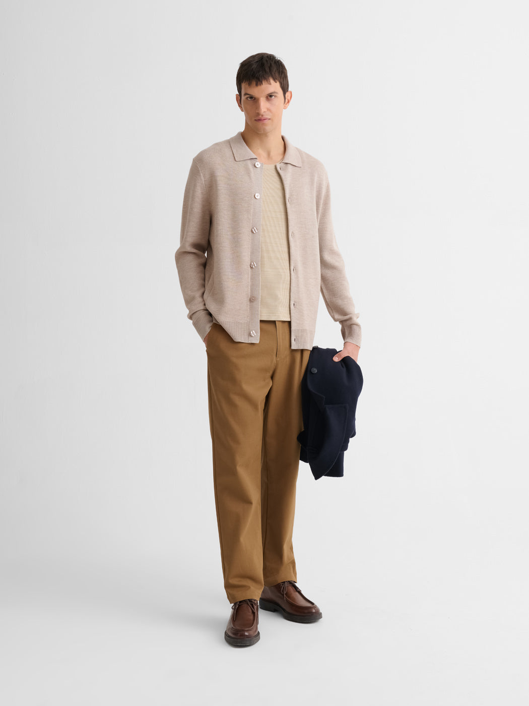 Cardigan boutonné en laine Mérinos - DEVRED 1902