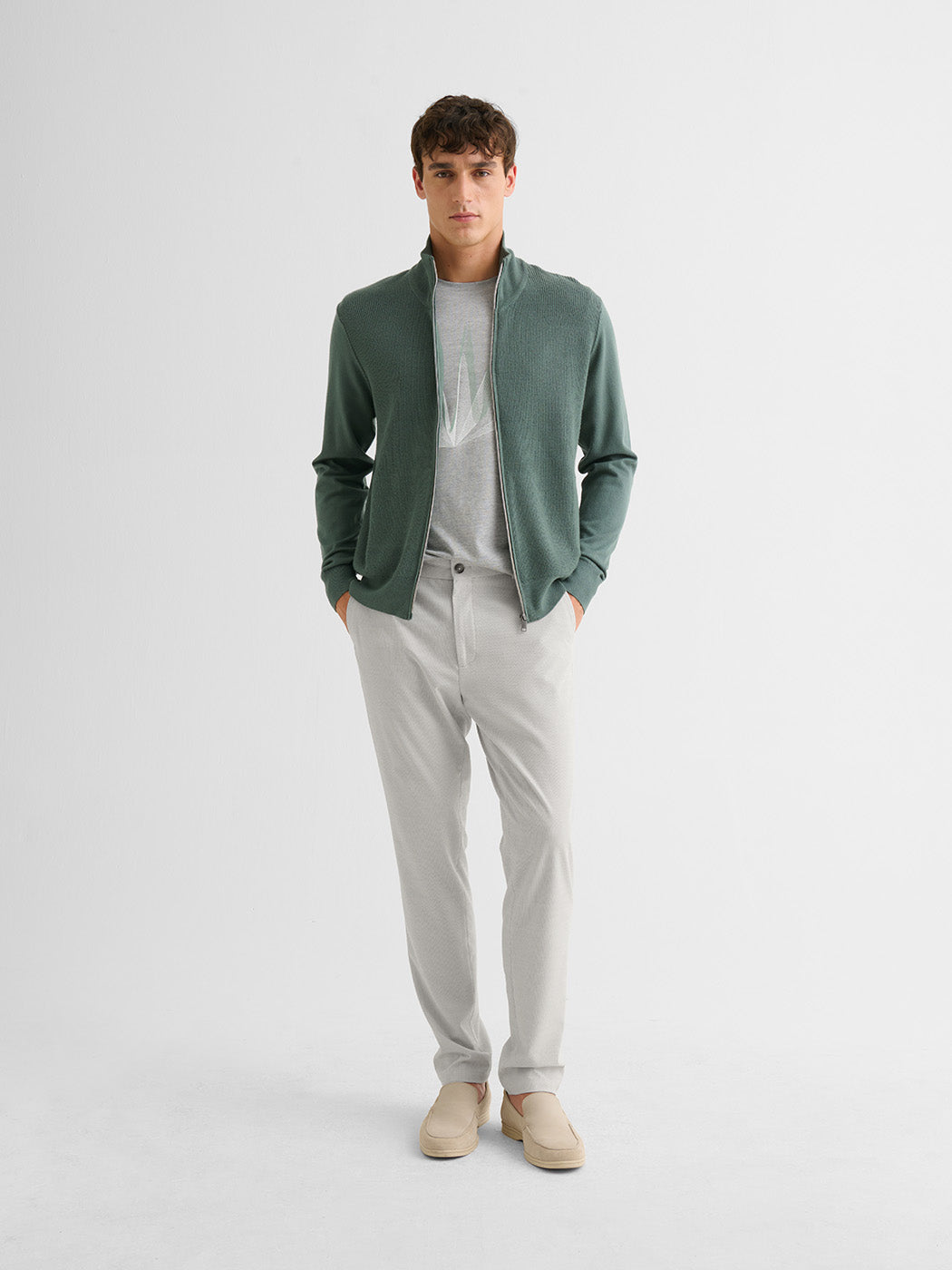Cardigan zippé tricotage fantaisie - DEVRED 1902
