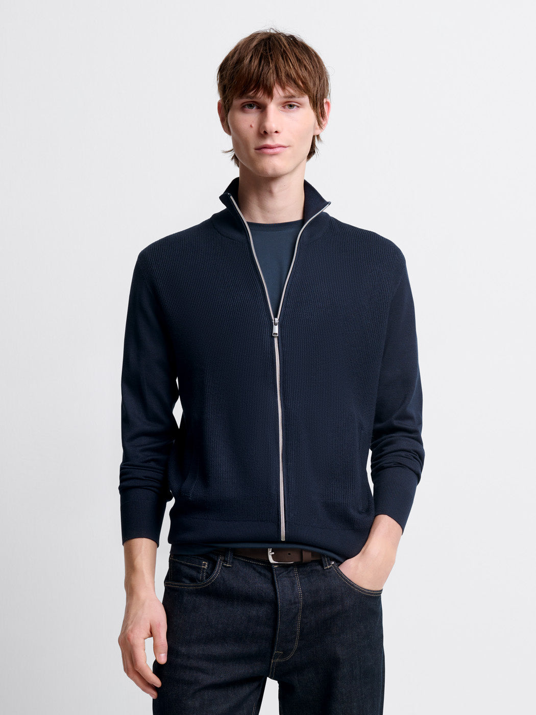Cardigan zippé tricotage fantaisie - DEVRED 1902
