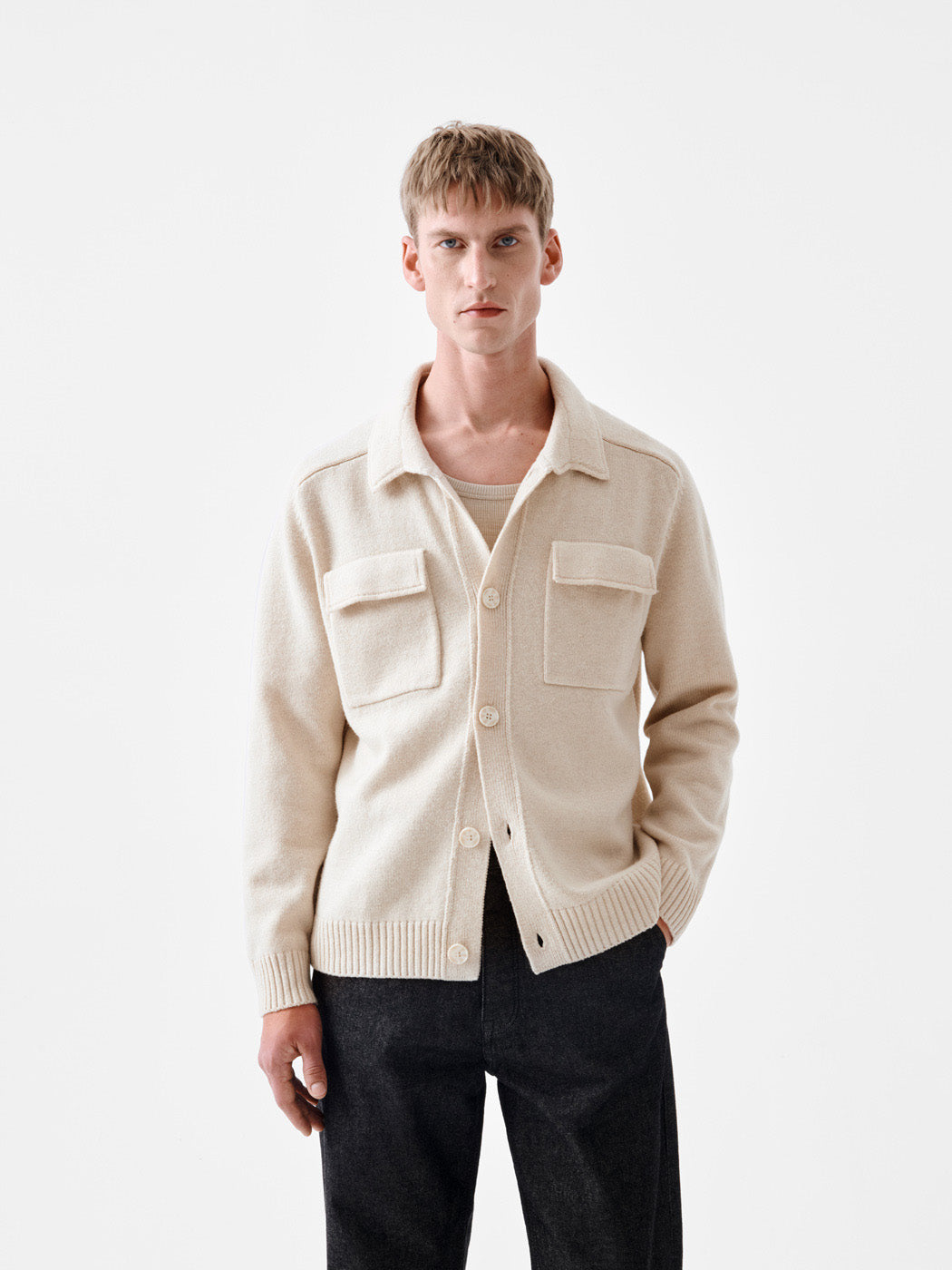 Cardigan jersey col chemise - L'atelier - DEVRED 1902