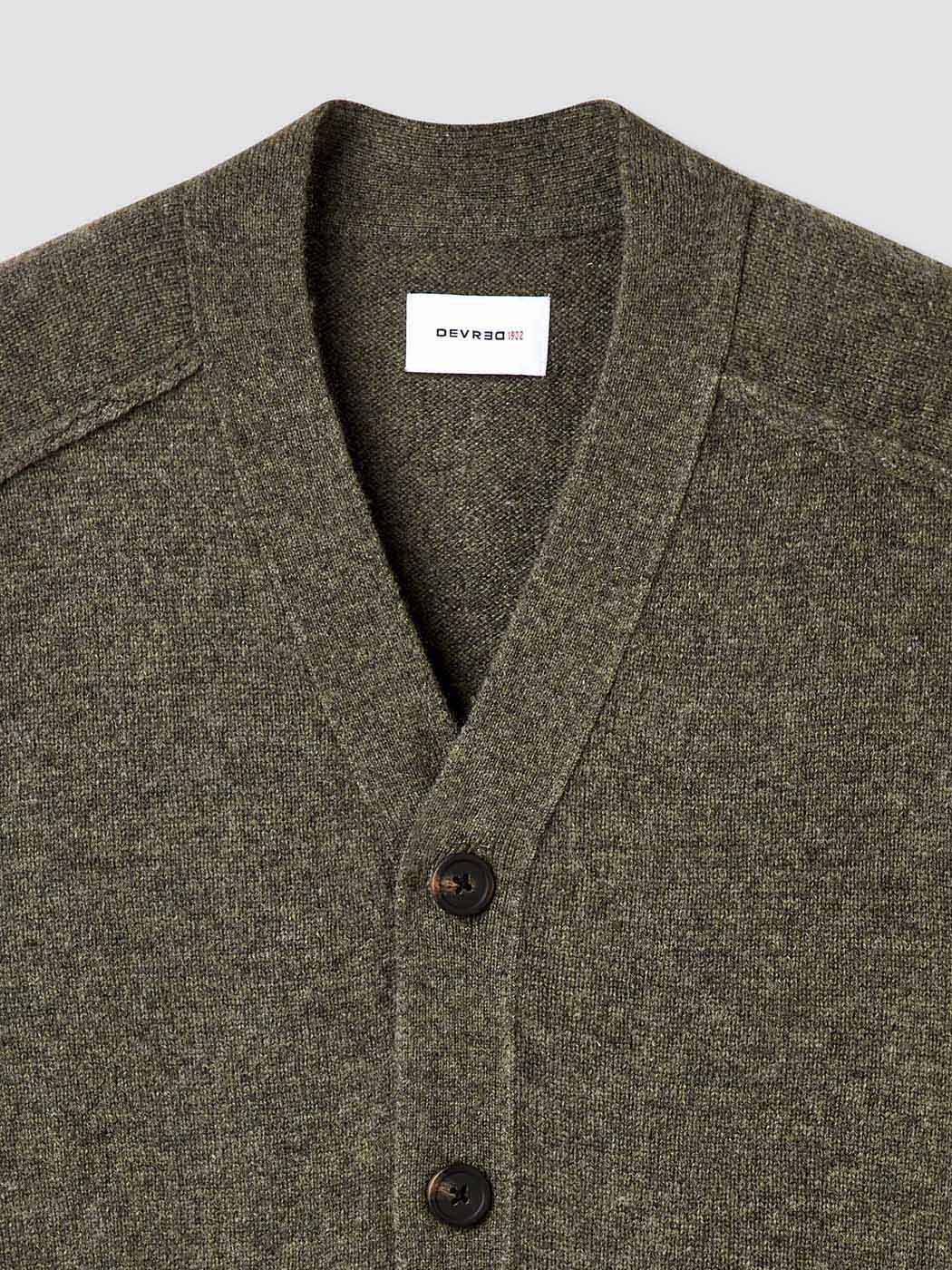 Cardigan boutonné en laine certifiée - DEVRED 1902