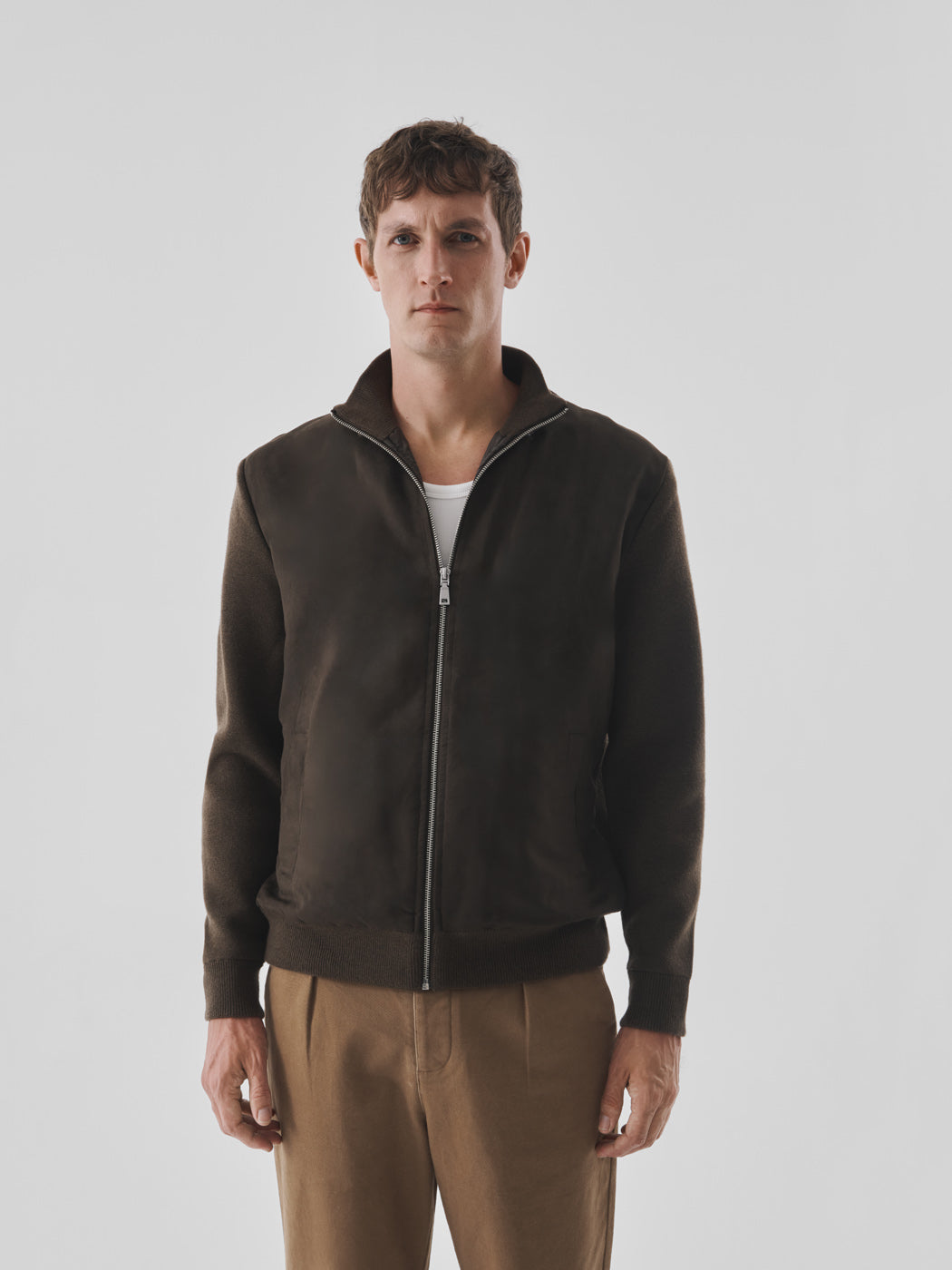 Cardigan zippé  bi-matière - DEVRED 1902