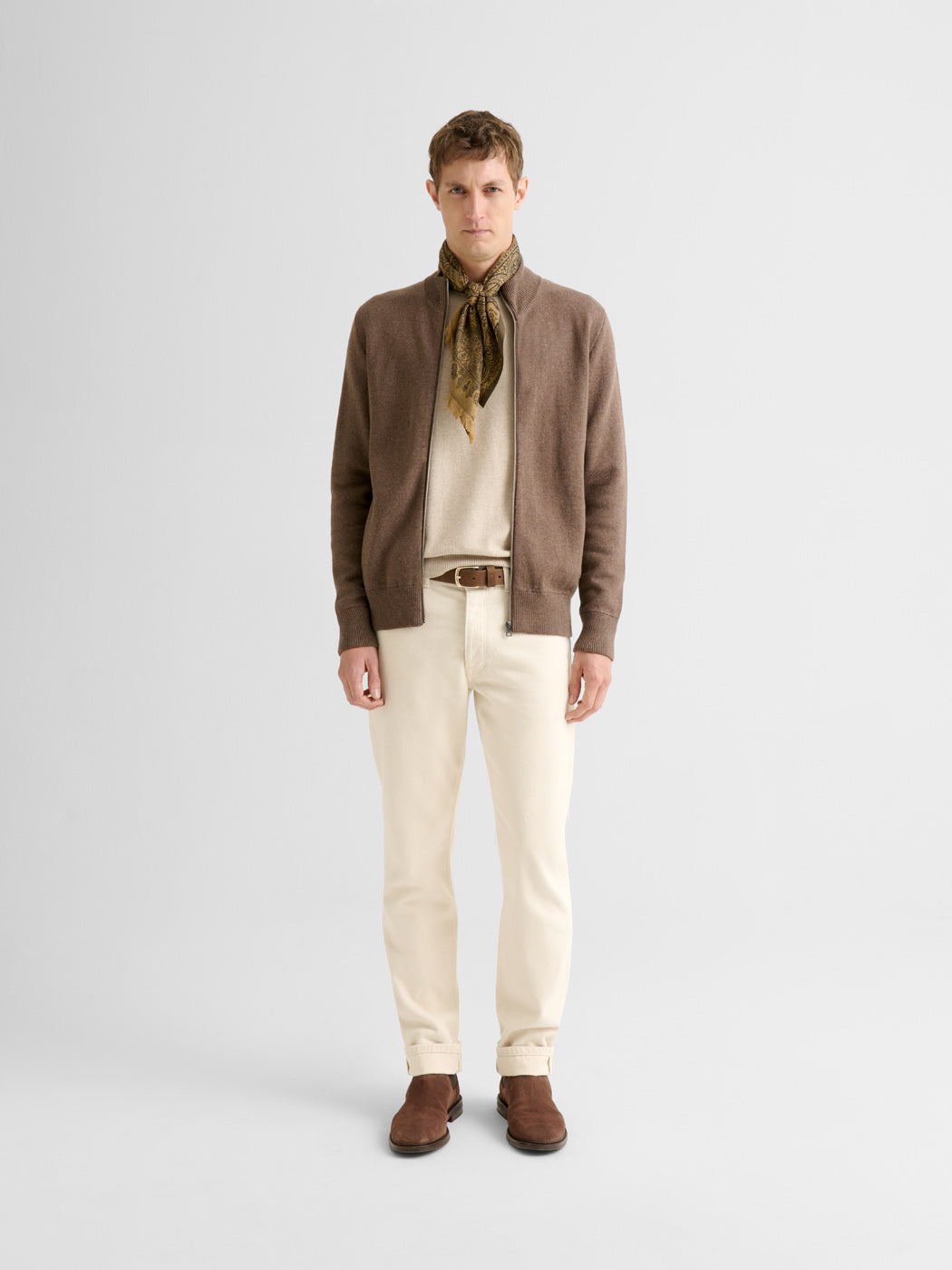 Cardigan col montant en coton cachemire - DEVRED 1902