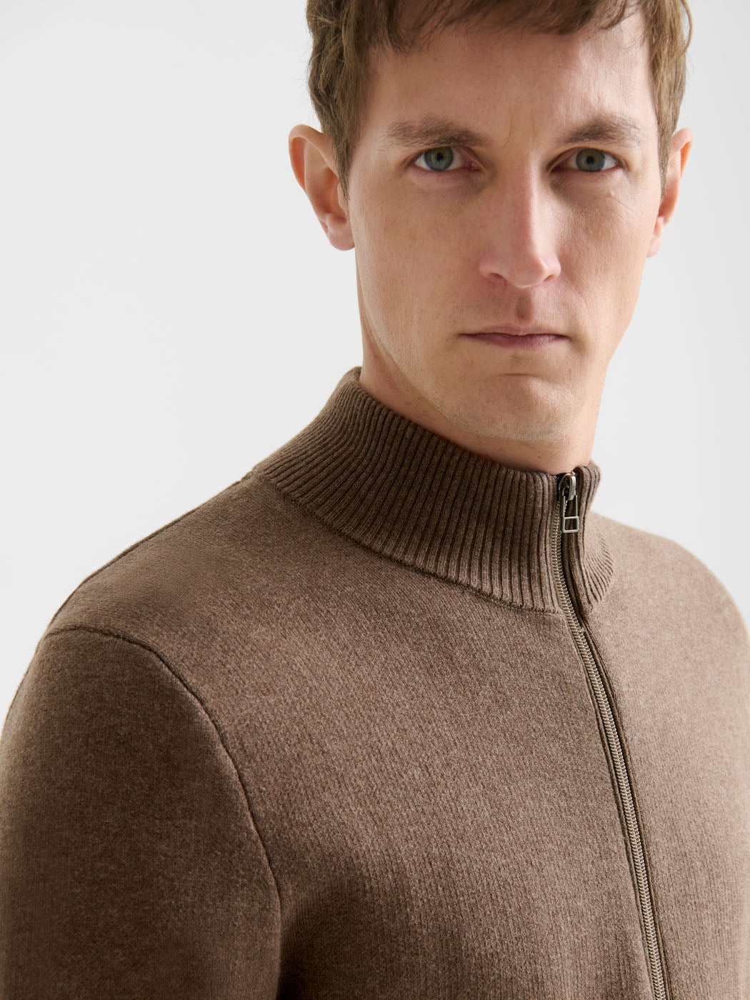 Cardigan col montant en coton cachemire - DEVRED 1902