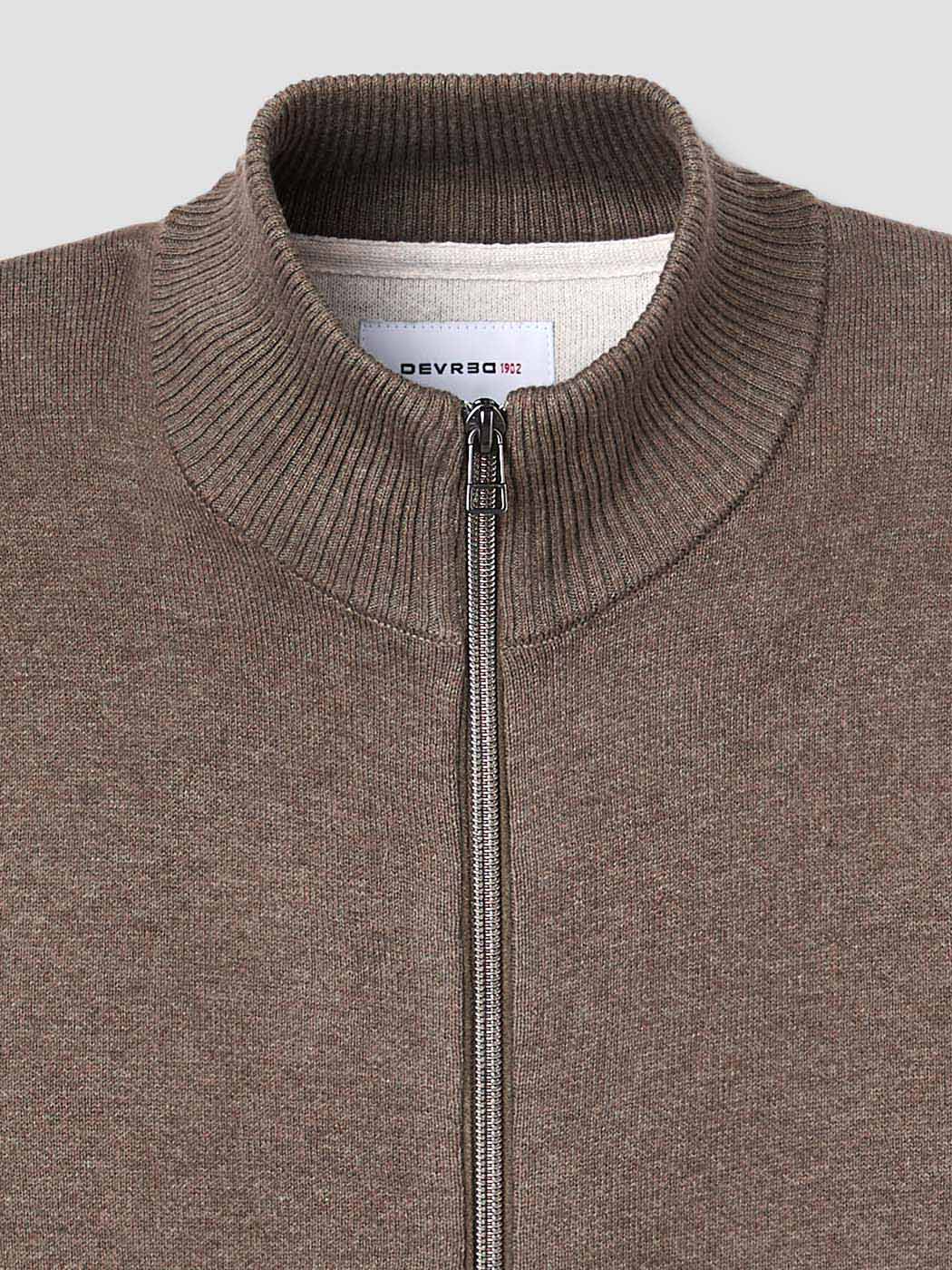 Cardigan col montant en coton cachemire - DEVRED 1902