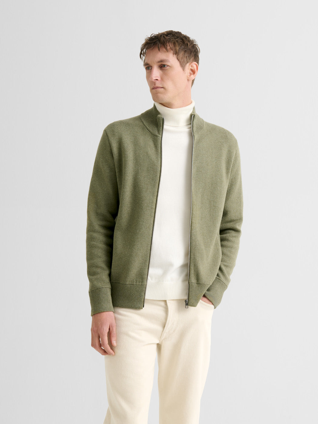 Cardigan col montant en coton cachemire - DEVRED 1902
