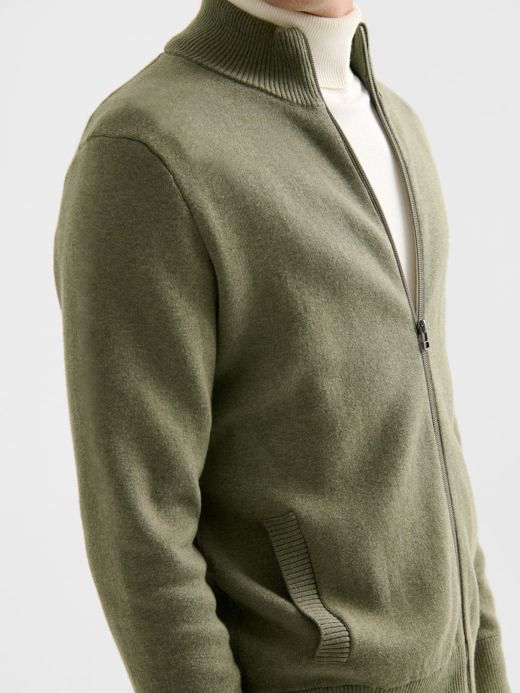Cardigan col montant en coton cachemire - DEVRED 1902