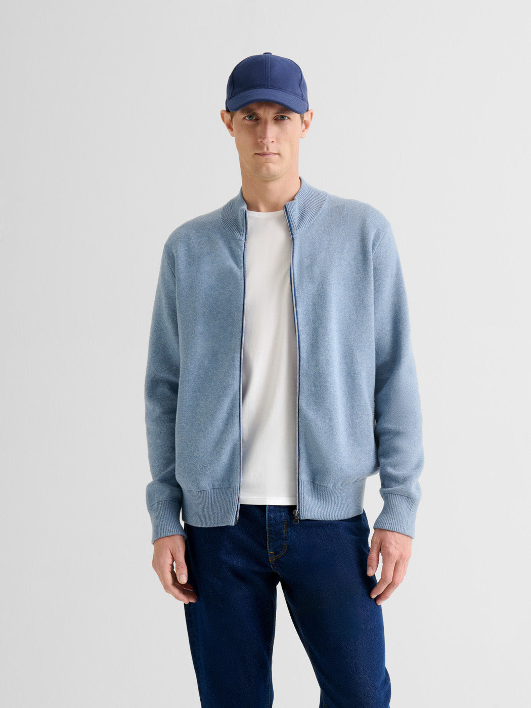 Cardigan col montant en coton cachemire - DEVRED 1902
