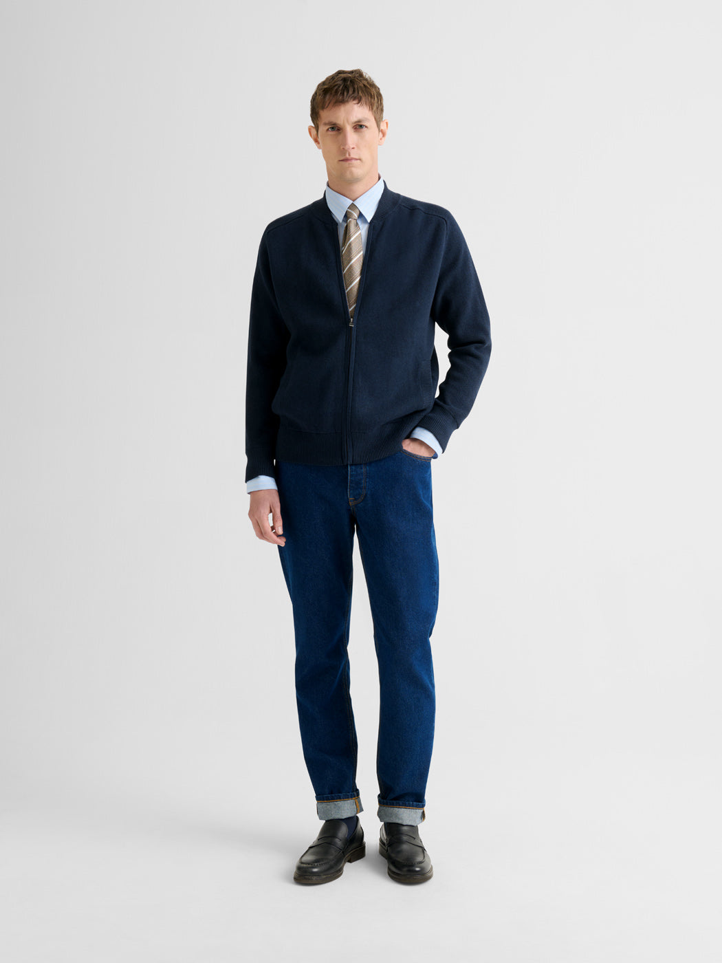 Cardigan zippé  en coton cachemire - DEVRED 1902