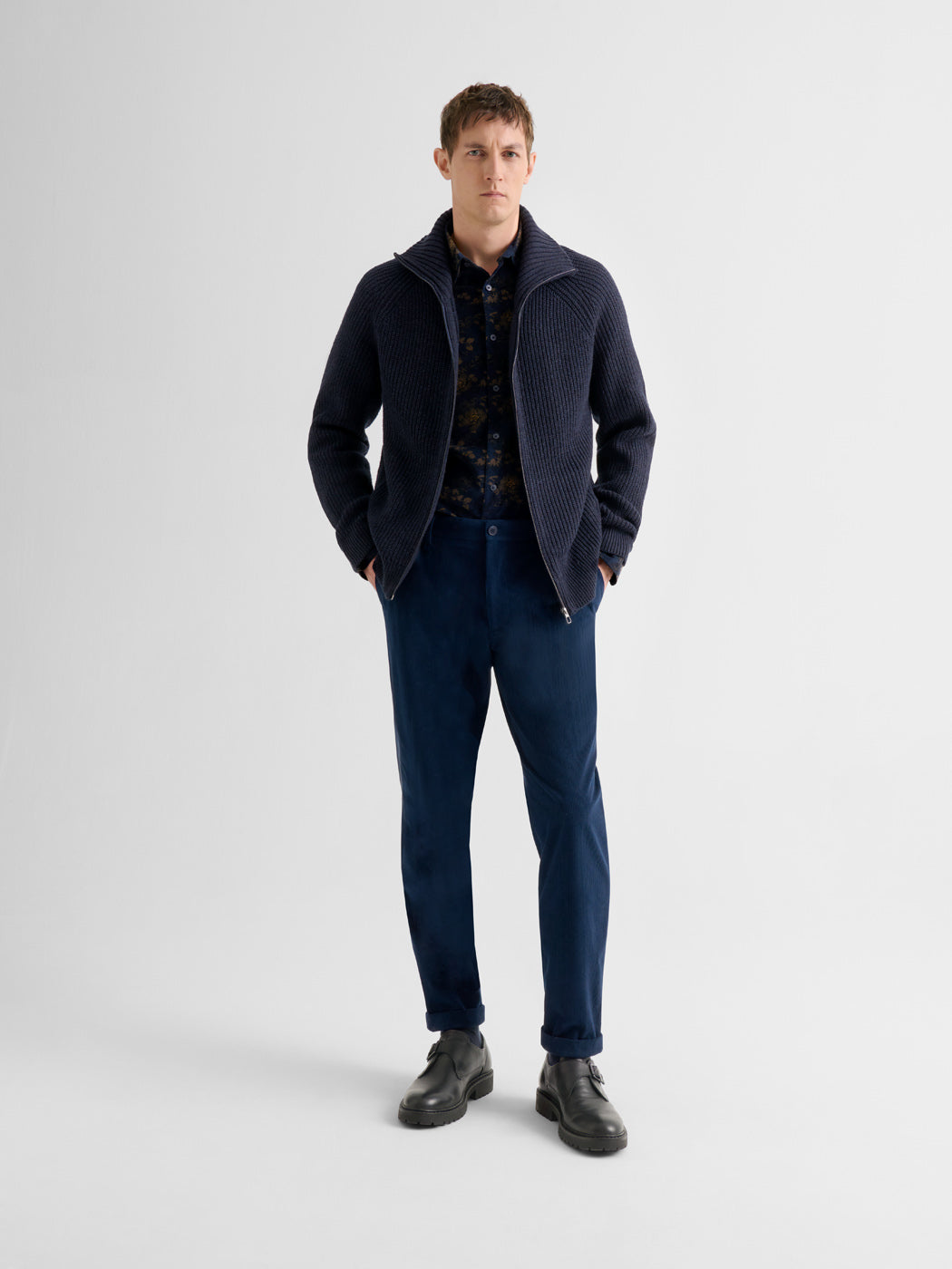 Cardigan zippé col montant maille perlée - DEVRED 1902
