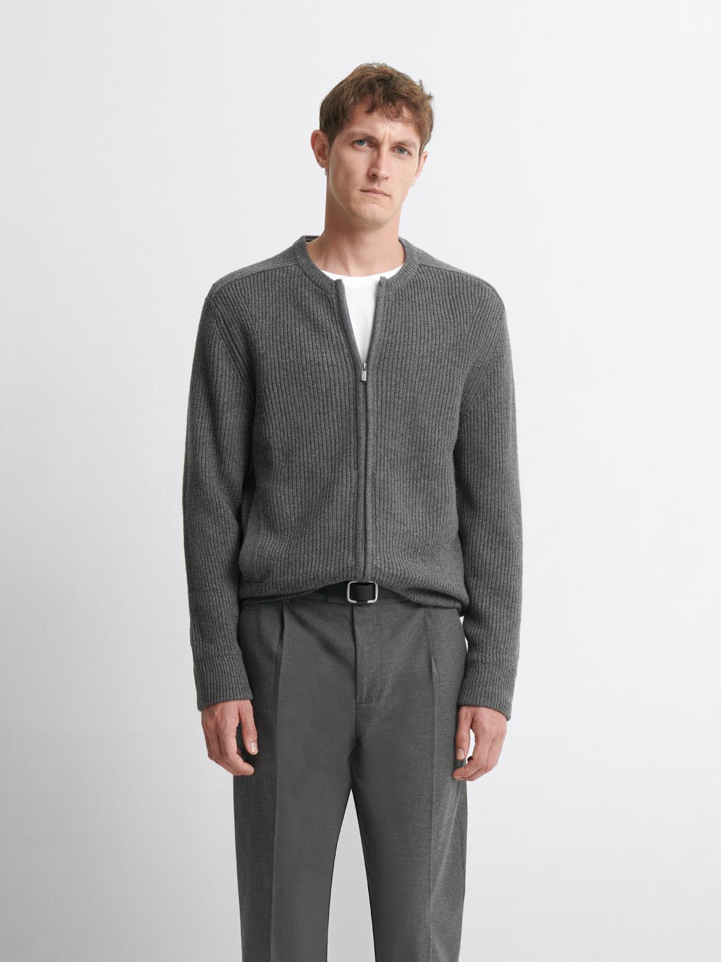Cardigan col rond zippé en maille perlée - DEVRED 1902