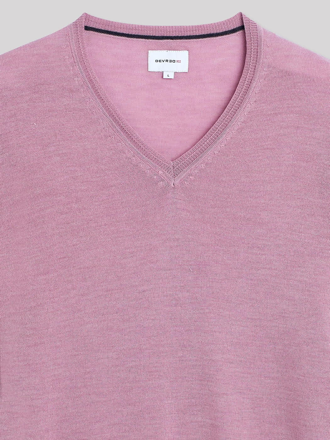 Pull col V en laine mérinos - DEVRED 1902