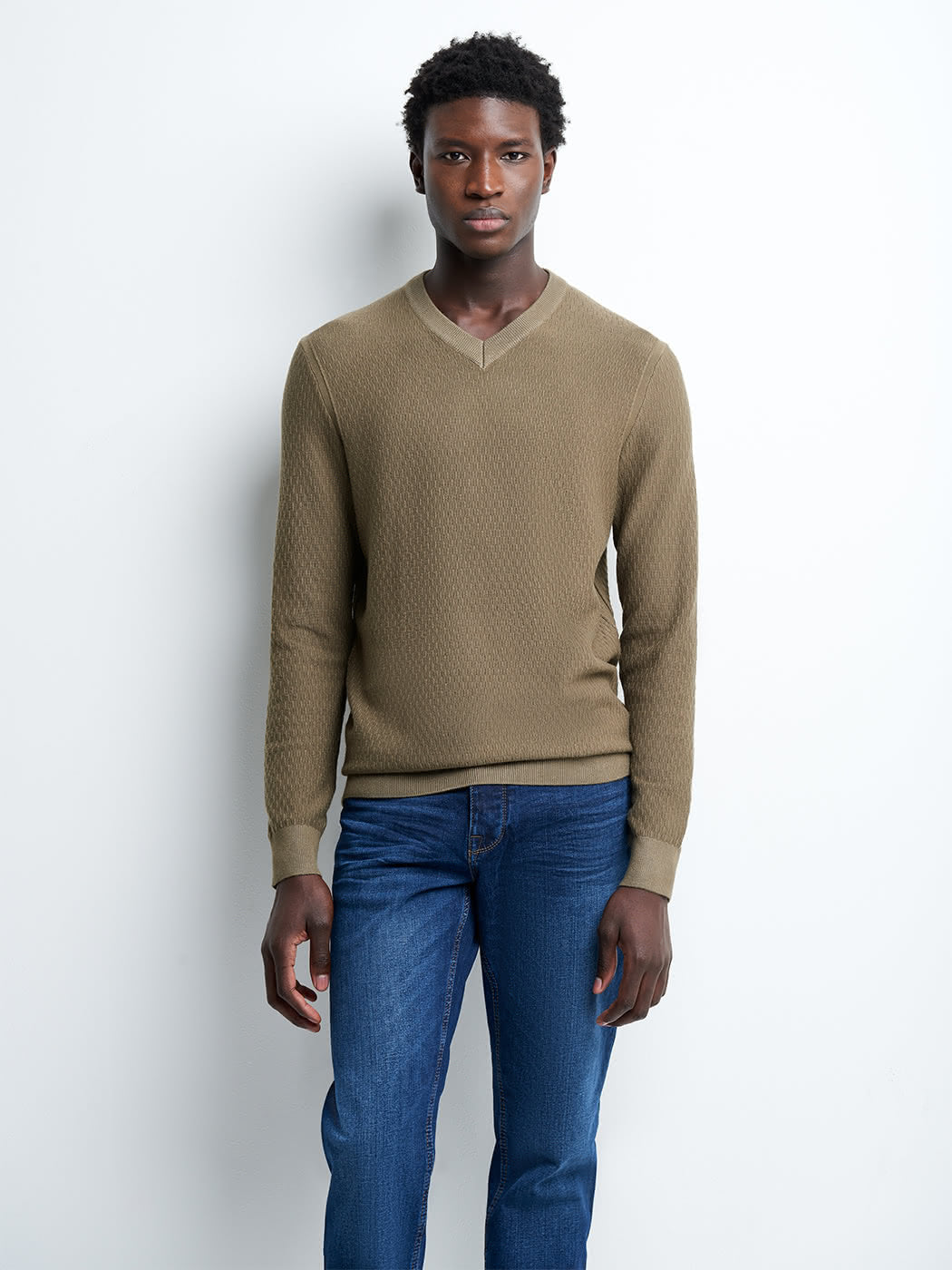 Pull col V en viscose certifiée - DEVRED 1902