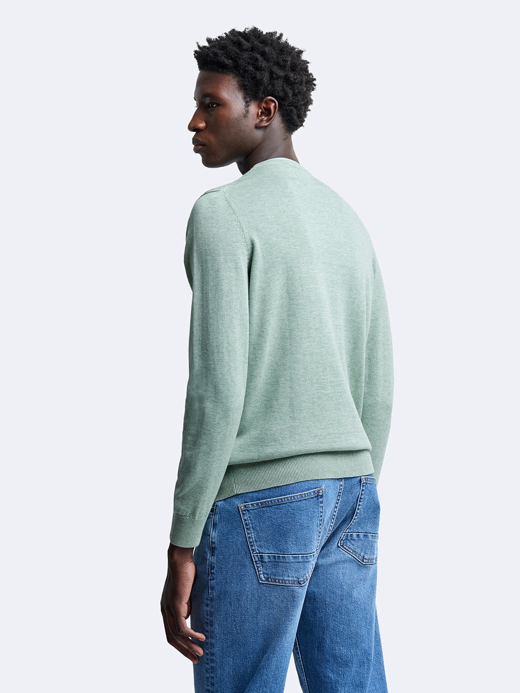 Pull col V en coton bio - DEVRED 1902