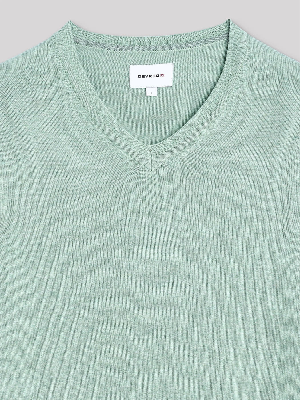 Pull col V en coton bio - DEVRED 1902