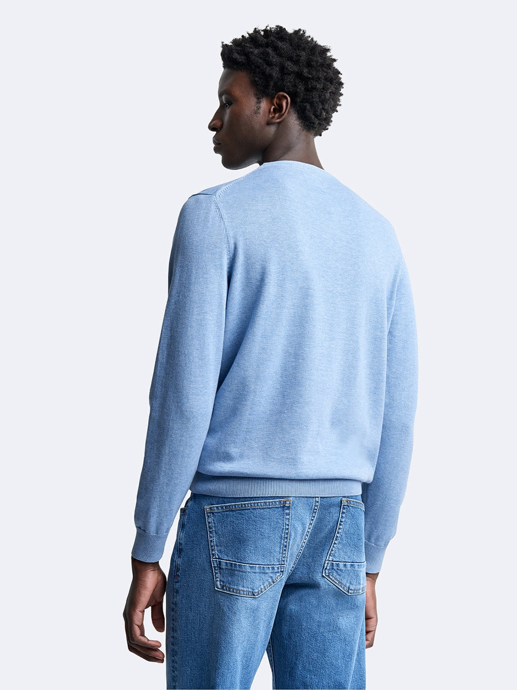 Pull col V en coton bio - DEVRED 1902