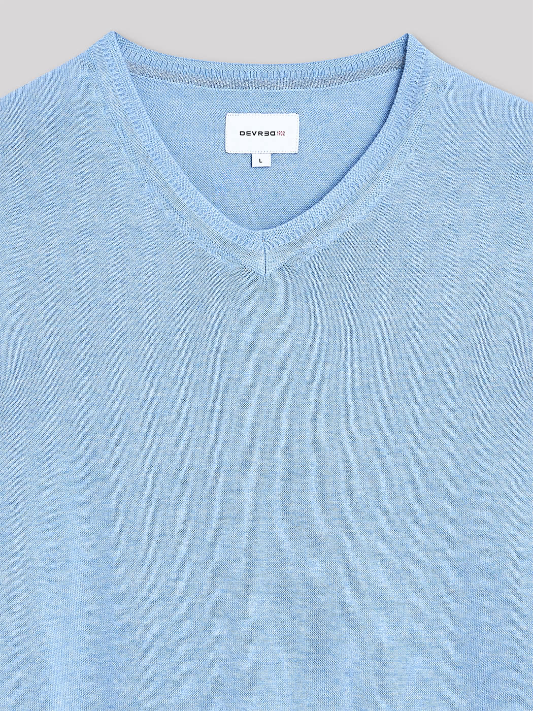 Pull col V en coton bio - DEVRED 1902