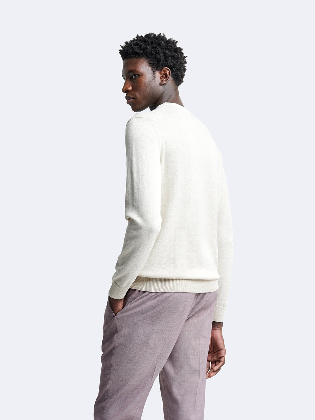 Pull col V en coton bio - DEVRED 1902