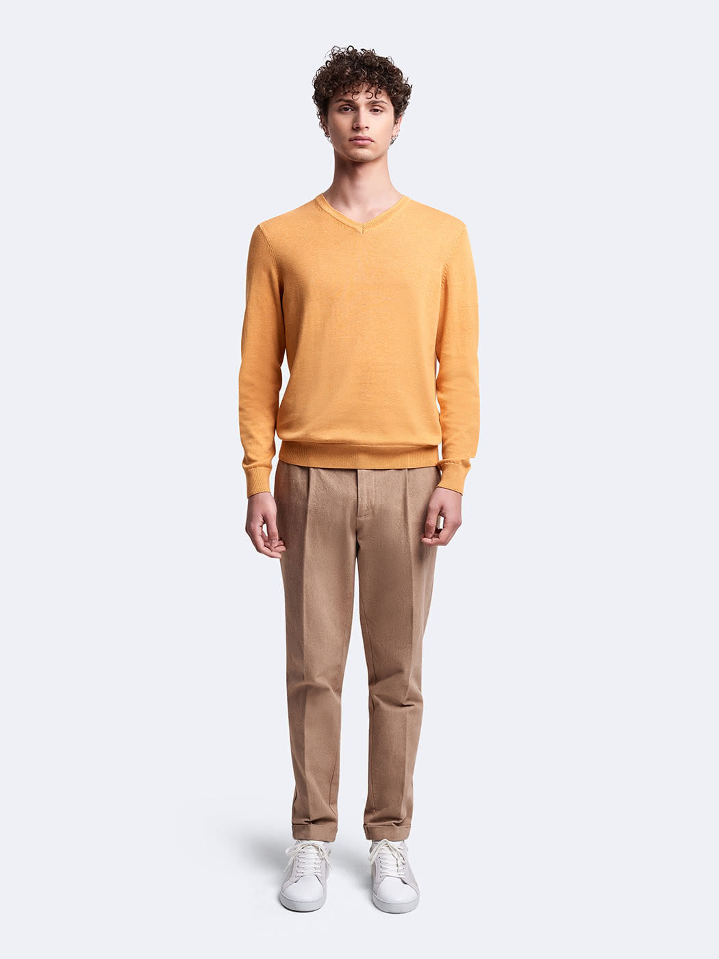 Pull col V en coton bio - DEVRED 1902