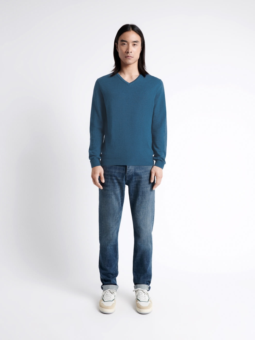 Pull col v en 100% coton bio - DEVRED 1902