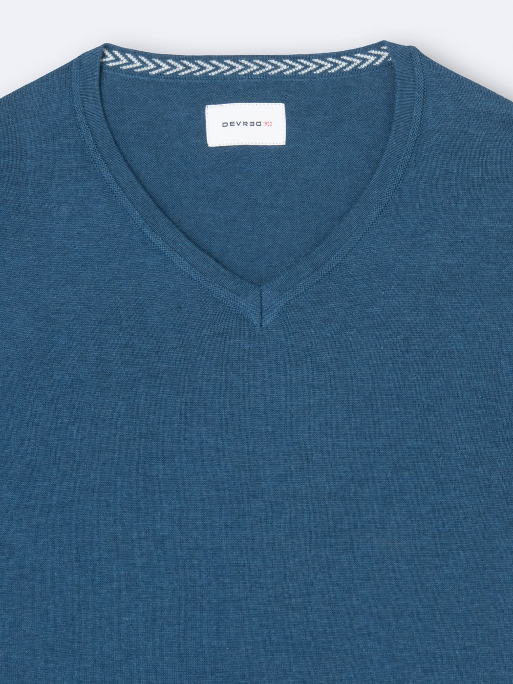 Pull col v en 100% coton bio - DEVRED 1902