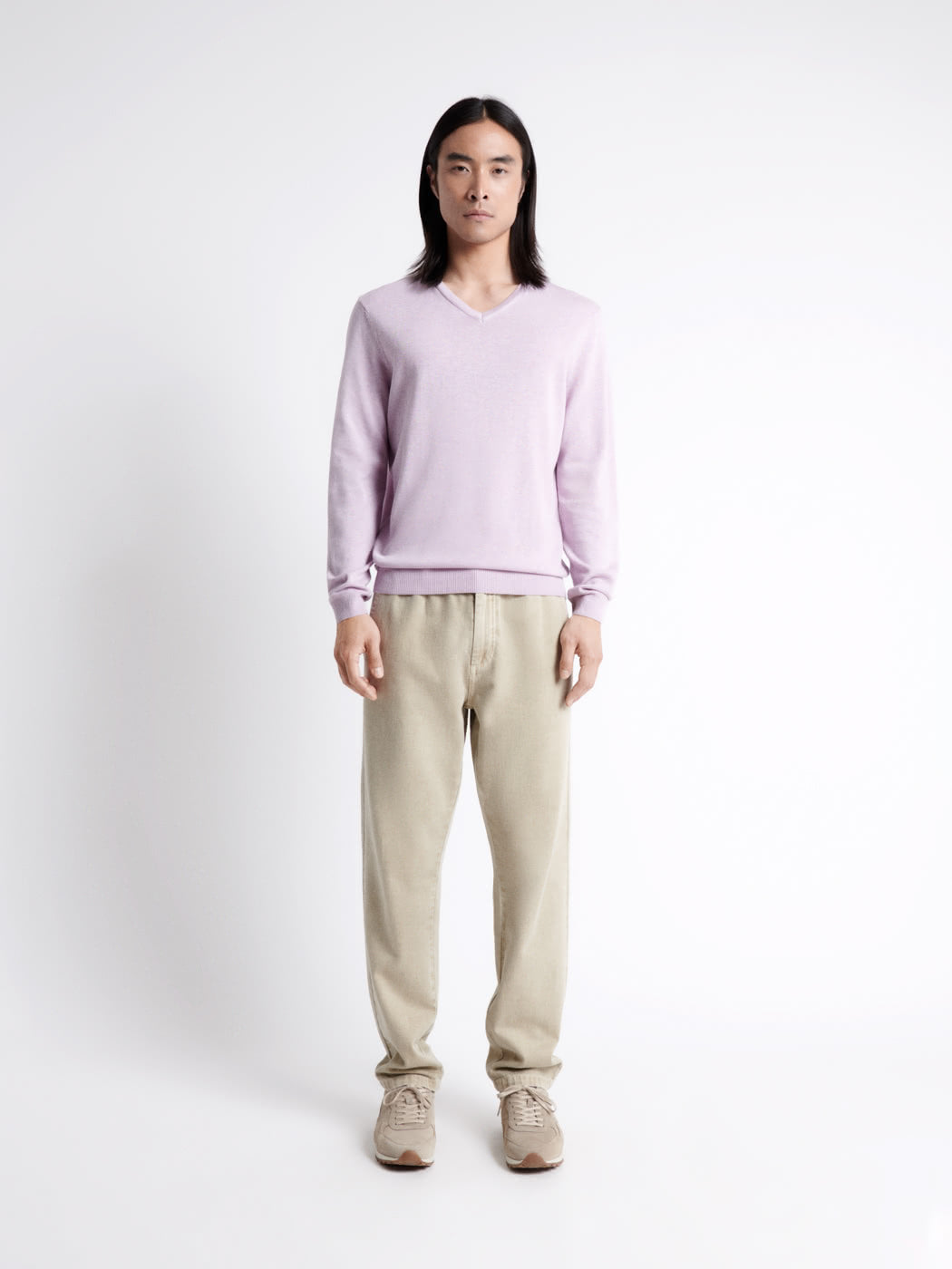 Pull col v en 100% coton bio - DEVRED 1902