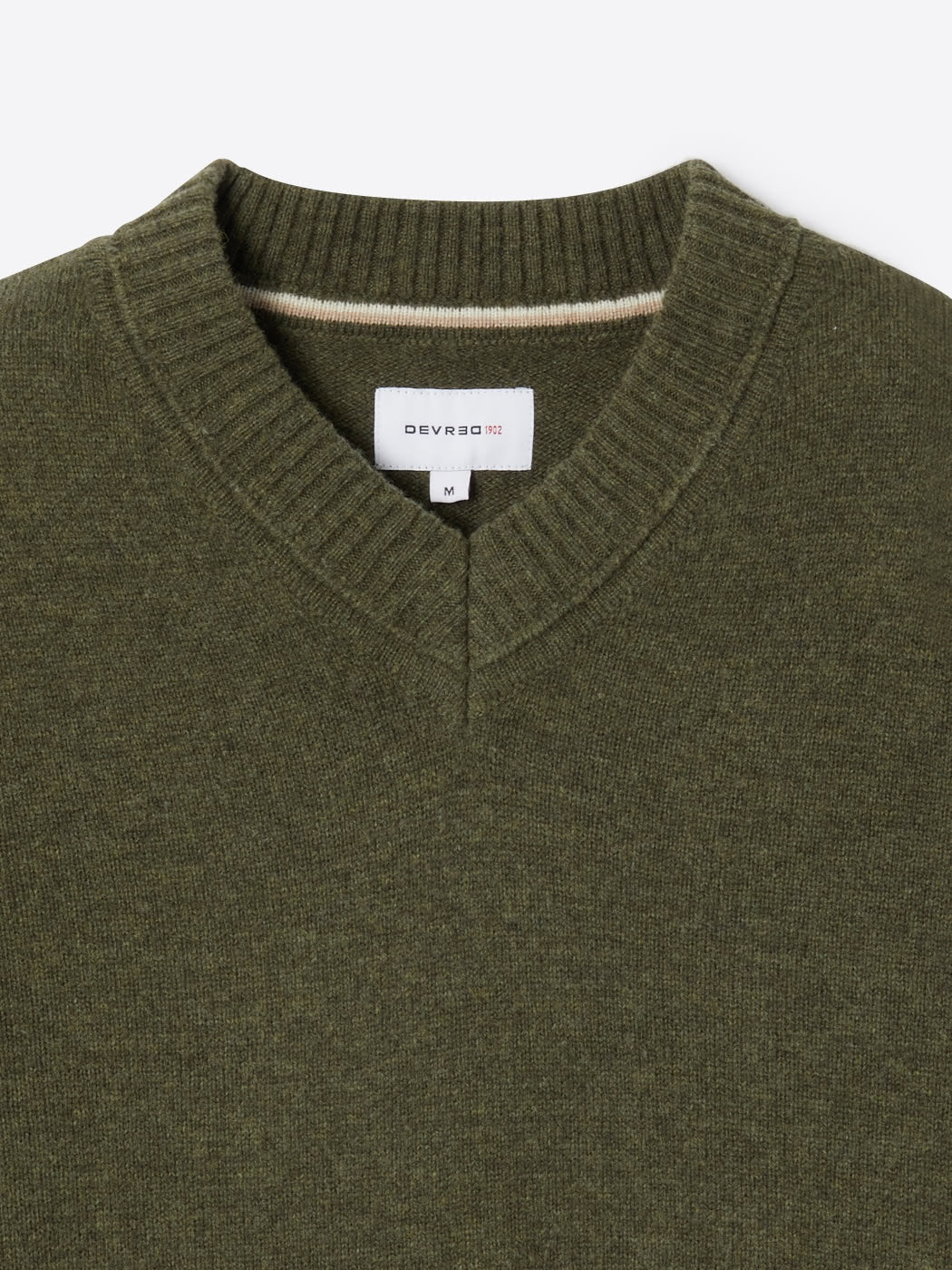 Pull col v en laine mélangée - DEVRED 1902