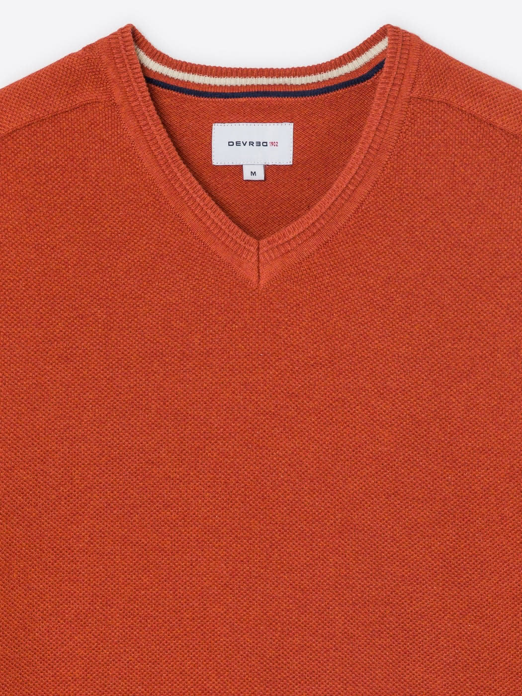 Pull col V en coton bio - DEVRED 1902