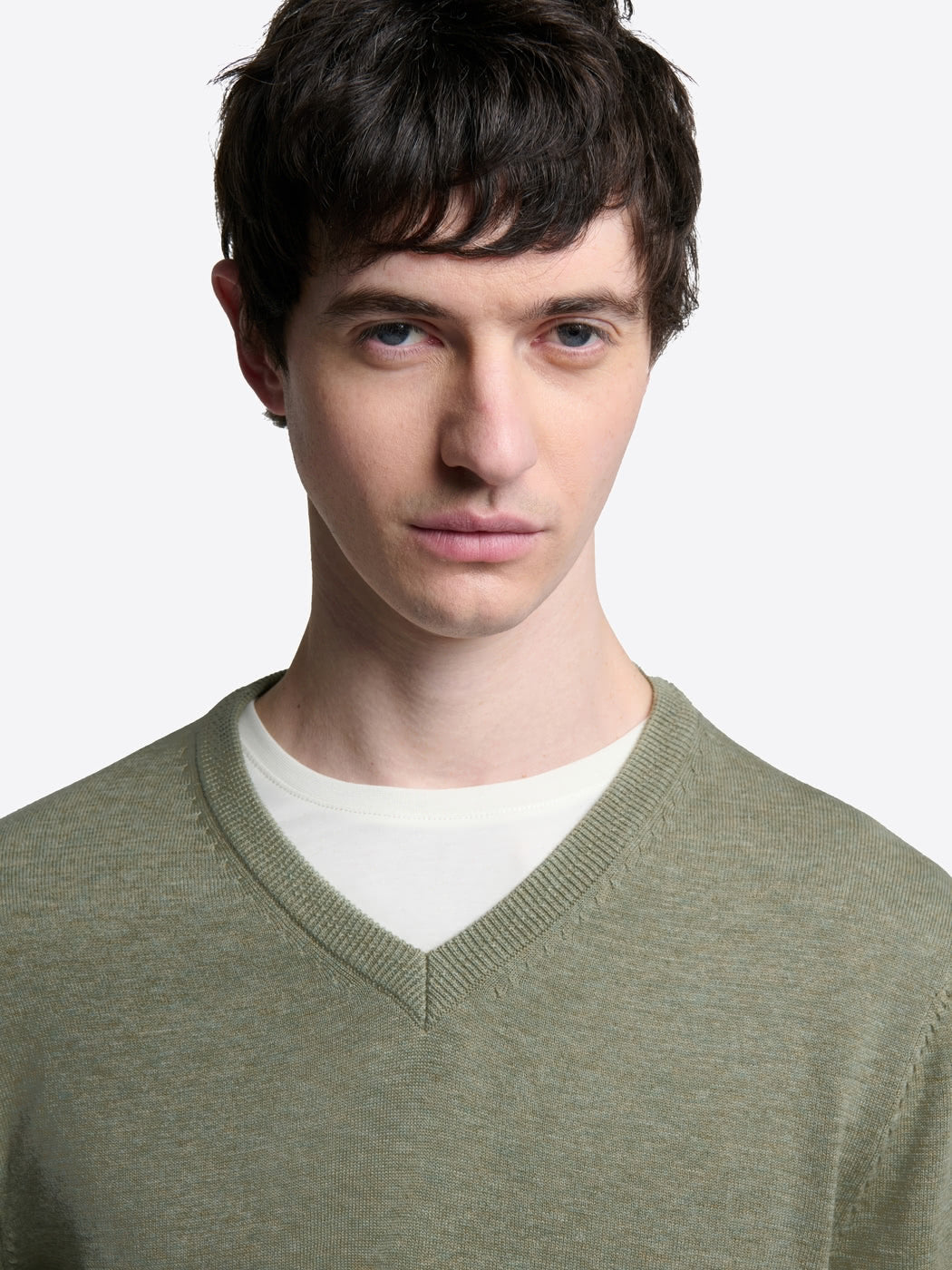 Pull col V en coton bio - DEVRED 1902