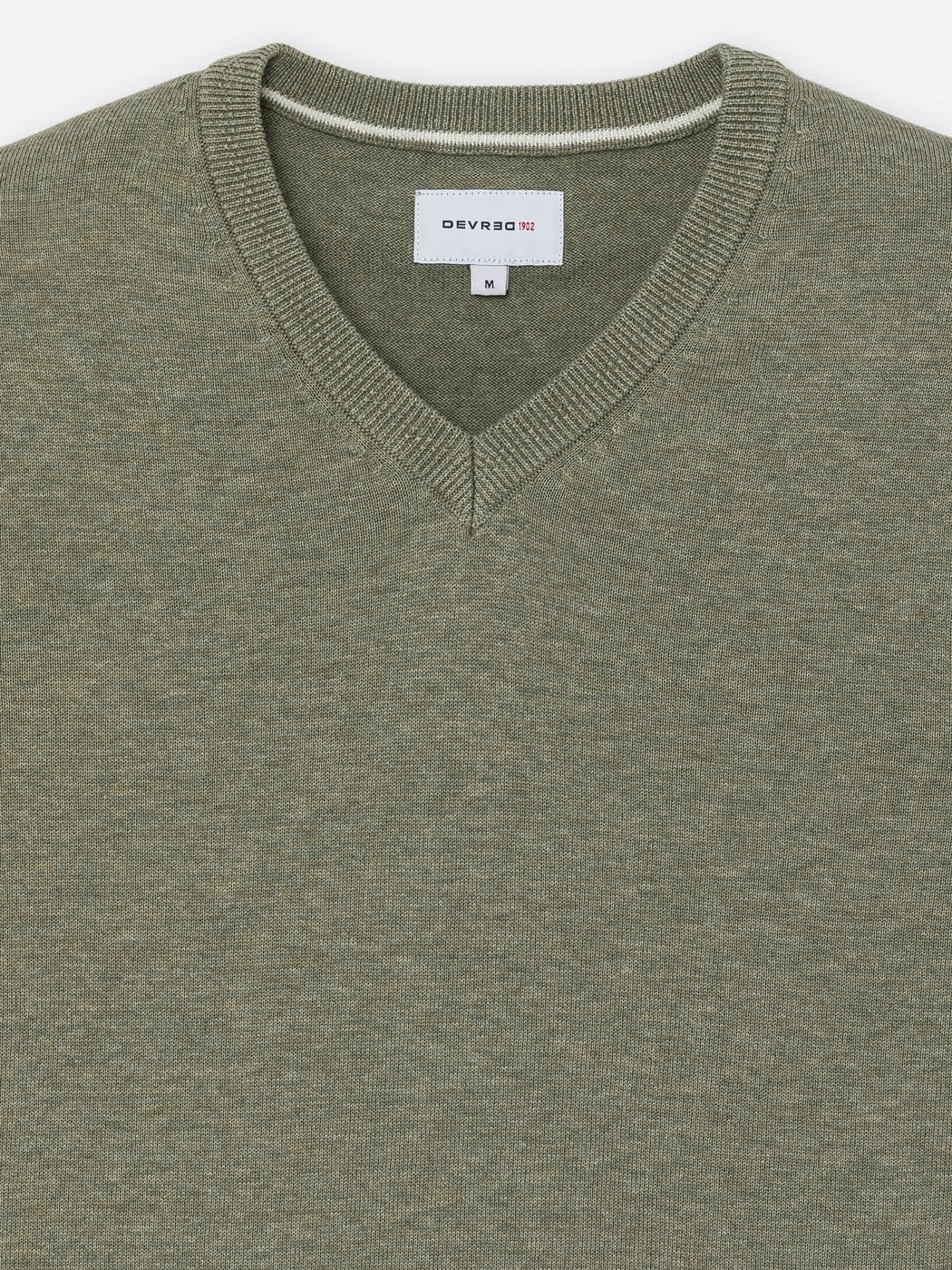 Pull col V en coton bio - DEVRED 1902