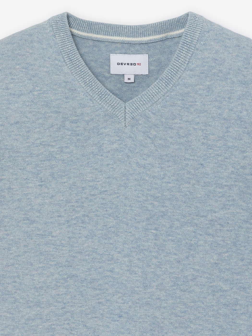 Pull col V en coton bio - DEVRED 1902