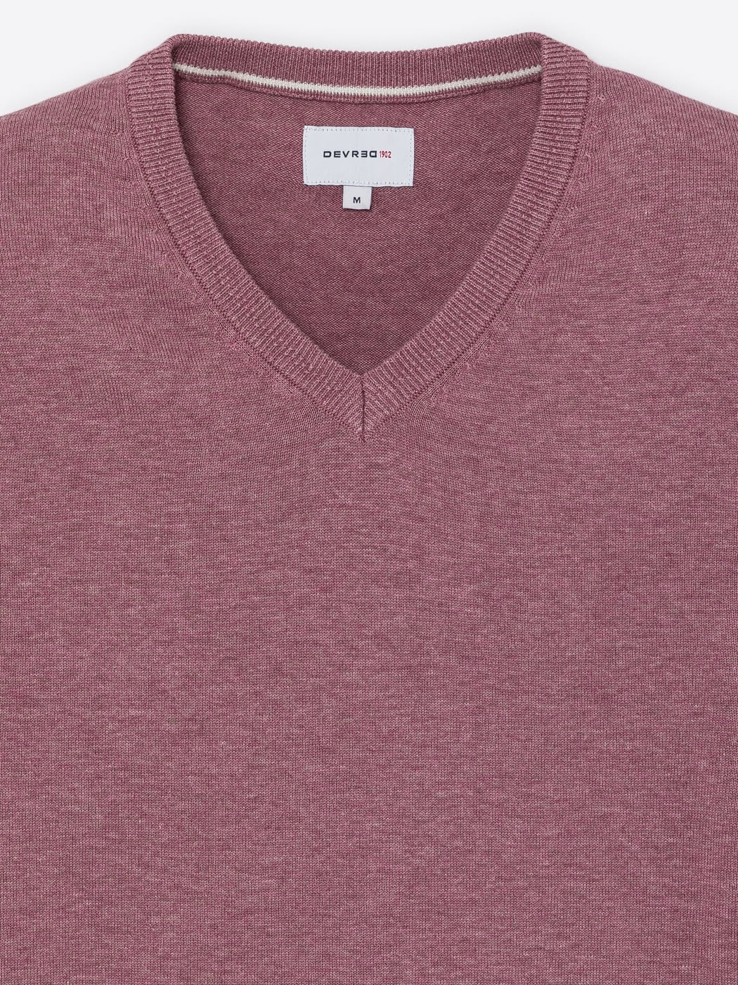 Pull col V en coton bio - DEVRED 1902
