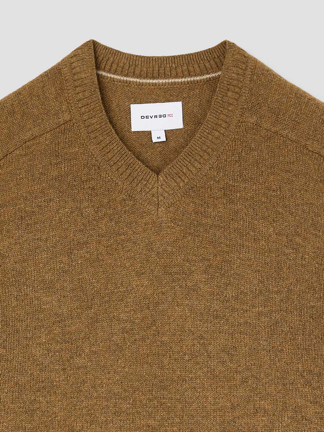 Pull col V en laine mélangée - DEVRED 1902