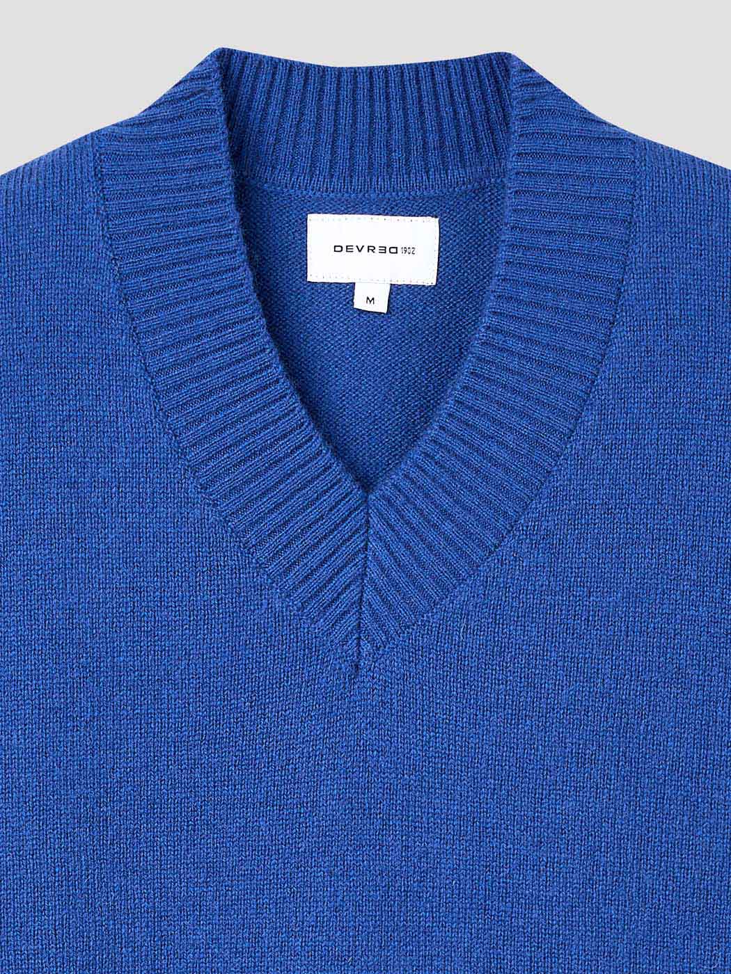 Pull maille col V en laine mélangée
