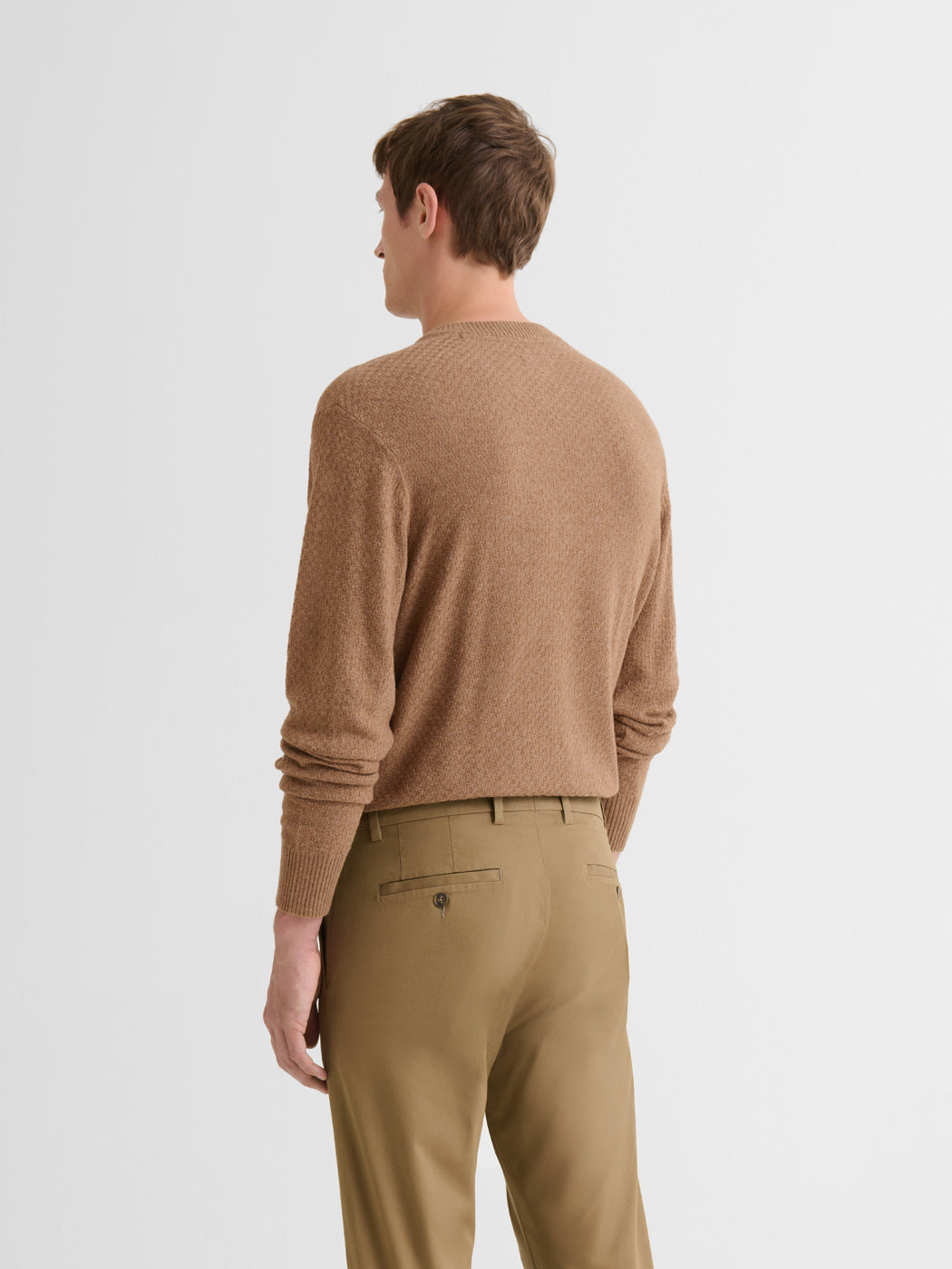 Pull col V effet damier - DEVRED 1902
