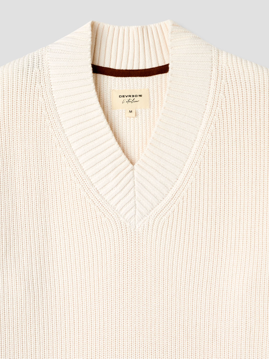 Pull col V en maille perlée - L'atelier - DEVRED 1902