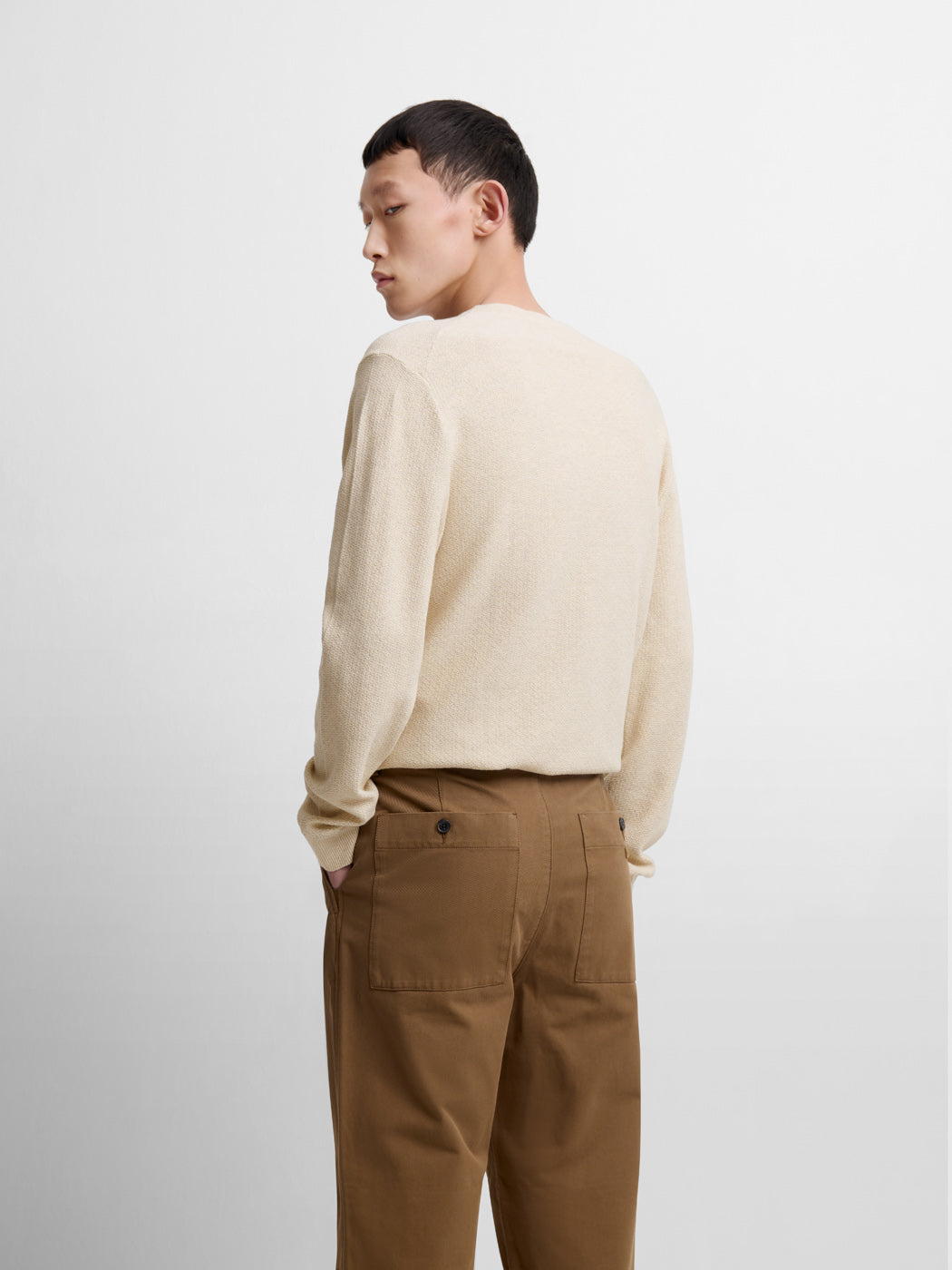 Pull col V en coton bio - DEVRED 1902