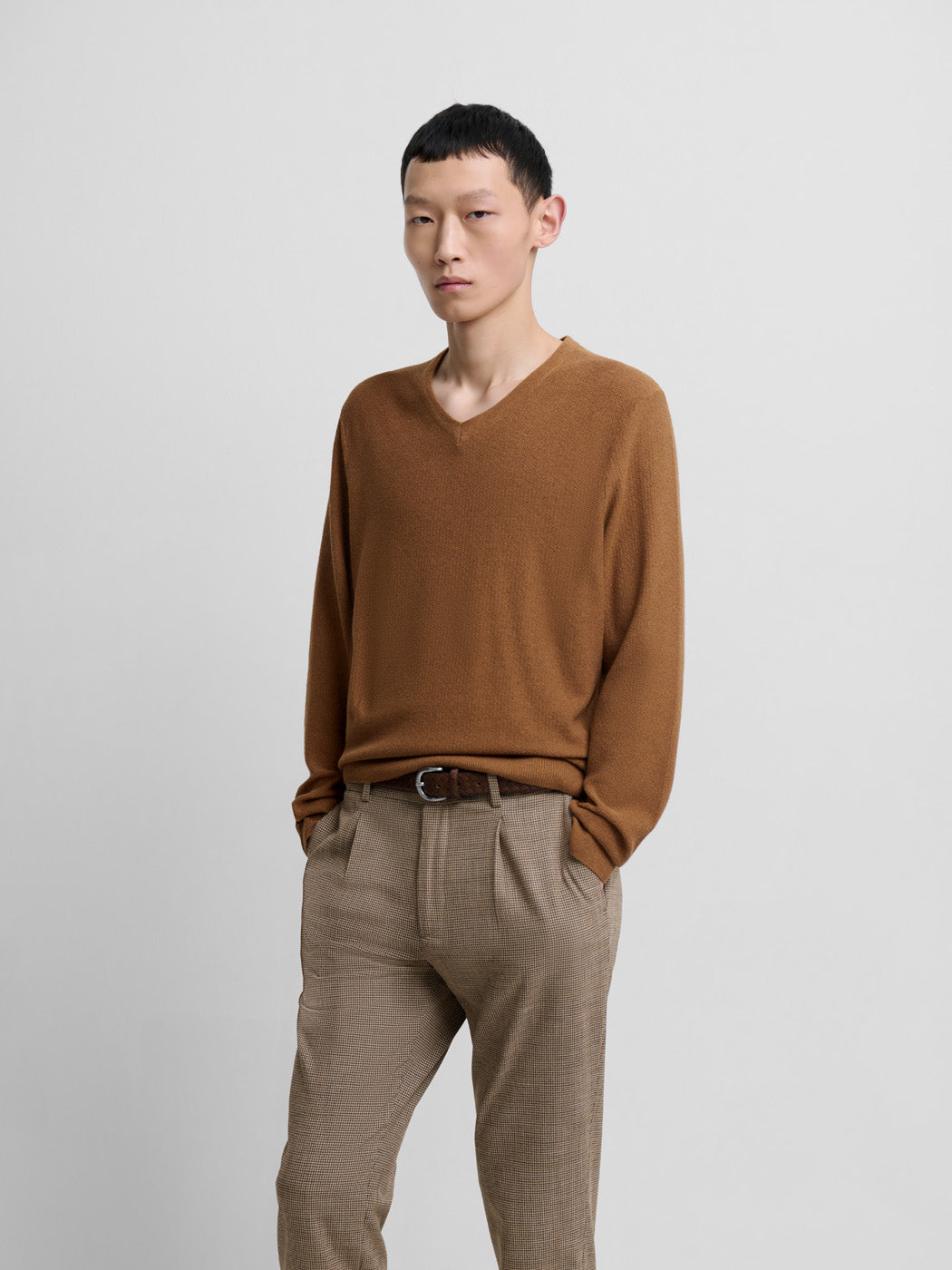 Pull col V en coton bio - DEVRED 1902