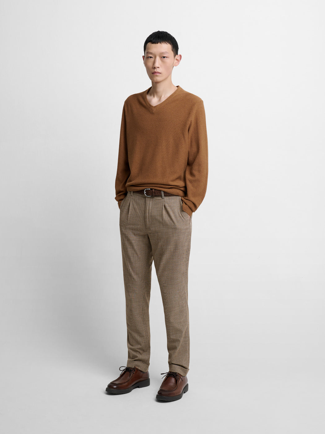 Pull col V en coton bio - DEVRED 1902