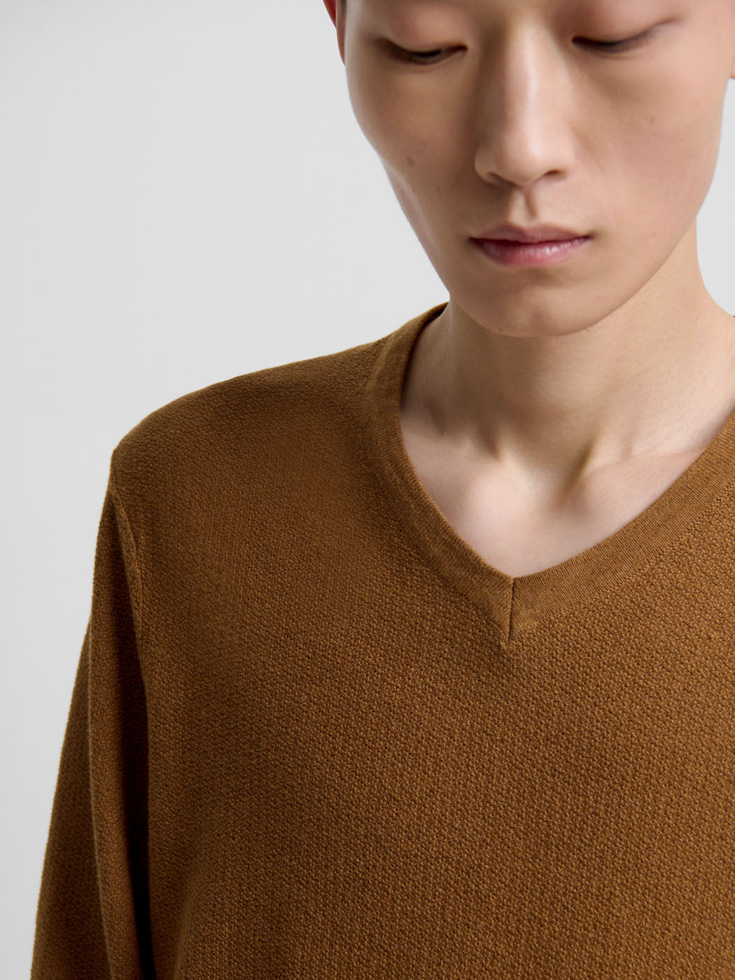 Pull col V en coton bio - DEVRED 1902