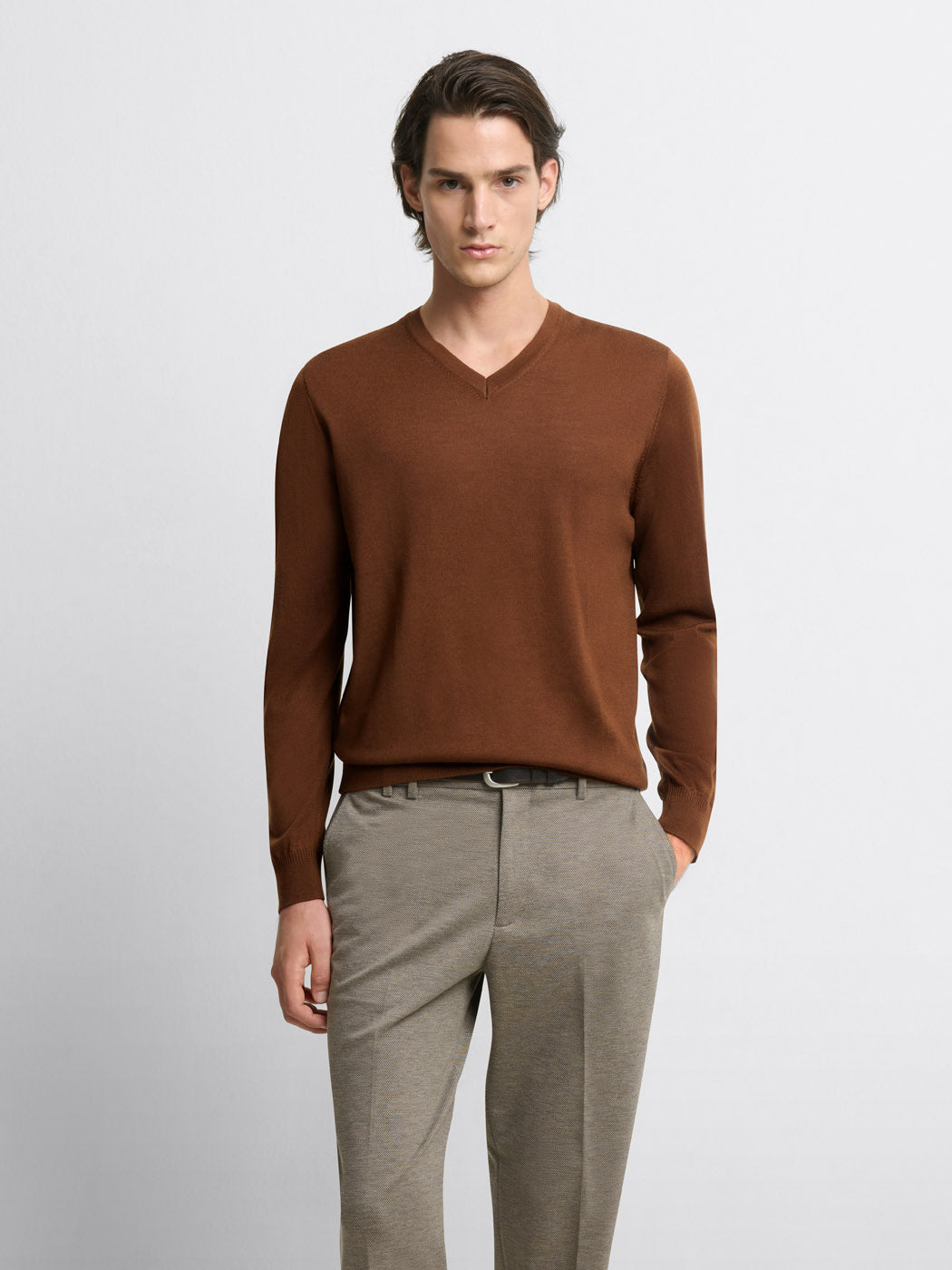 Pull col V en laine Mérinos