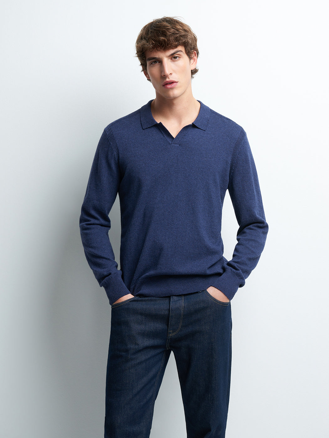 Pull col derby en coton cachemire - DEVRED 1902