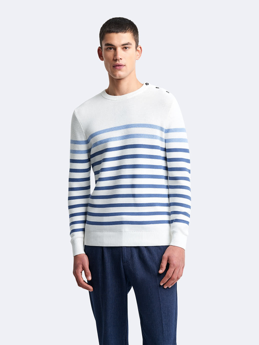 Pull col rond en coton - DEVRED 1902