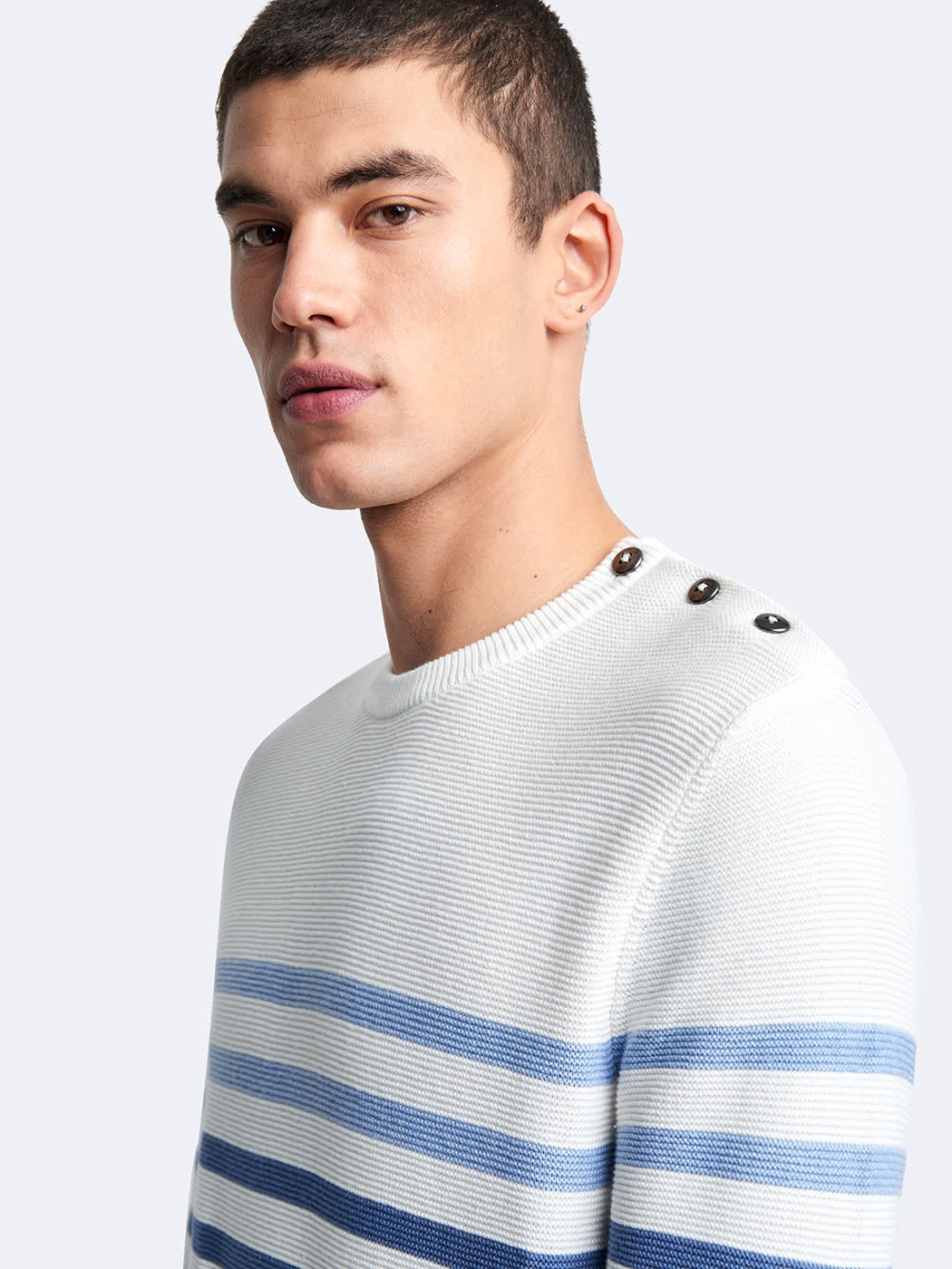 Pull col rond en coton - DEVRED 1902